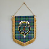 Davidson of Tulloch Tartan Crest Wall Hanging Banner - Wood Pole